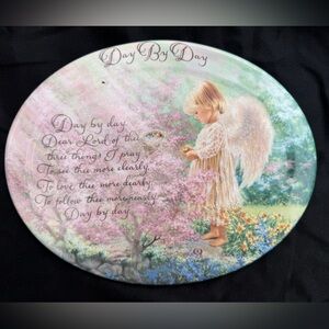 Day by Day Garden Blessing Decorative Ceramic Plate by Dona Gelsinger